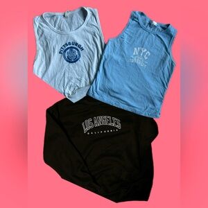 VINTAGE STYLE TANKS AND CREWNECK